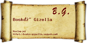 Boskó Gizella névjegykártya