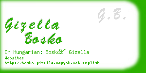 gizella bosko business card